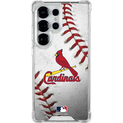 MLB St. Louis Cardinals Game Ball Galaxy S25 Ultra Clear Case